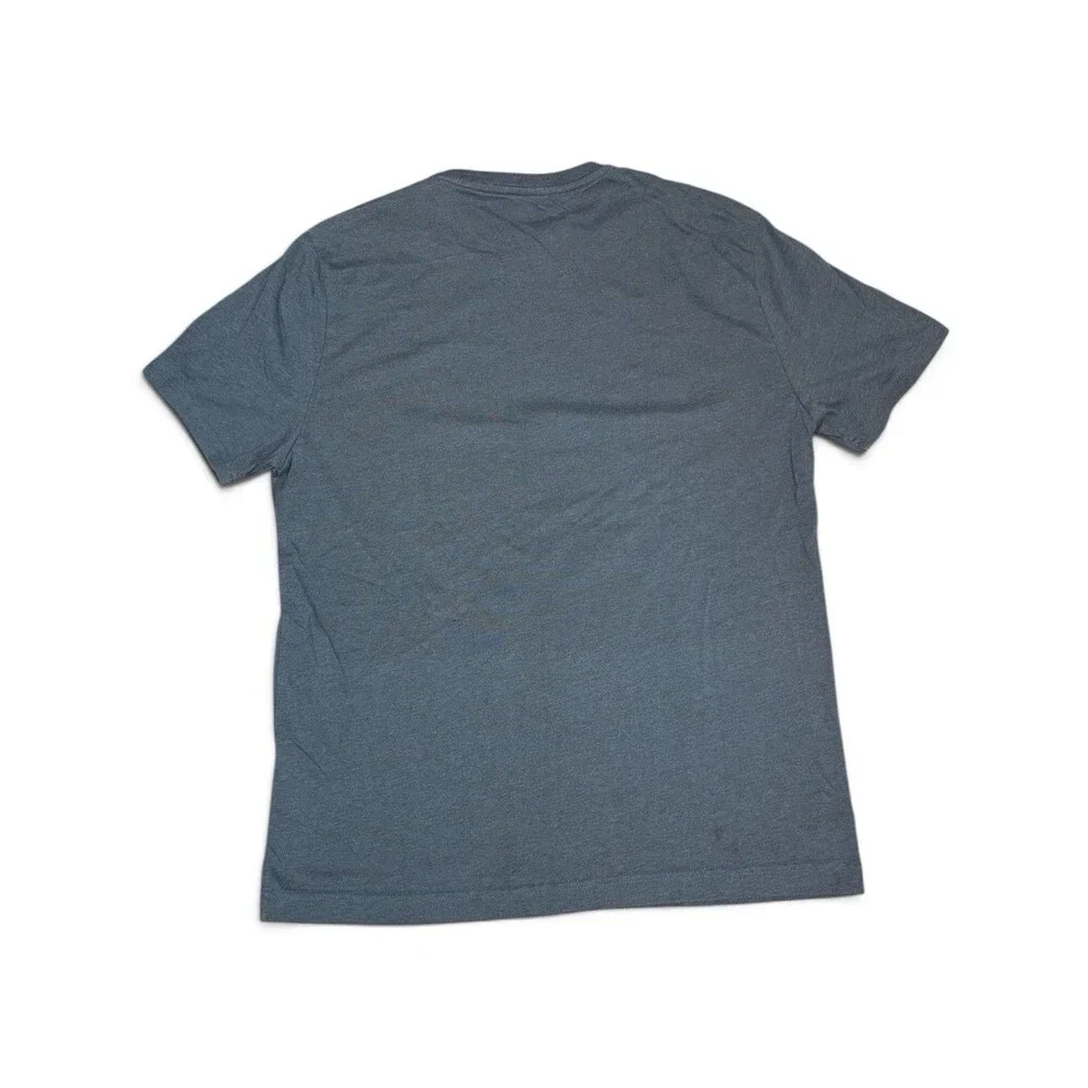 Banana Republic Men's Size M Blue Graphic T-Shirt Vintage Motorcycle Trio Print